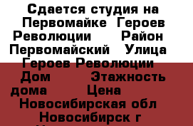 Сдается студия на Первомайке, Героев Революции 21 › Район ­ Первомайский › Улица ­ Героев Революции › Дом ­ 21 › Этажность дома ­ 16 › Цена ­ 12 000 - Новосибирская обл., Новосибирск г. Недвижимость » Квартиры аренда   